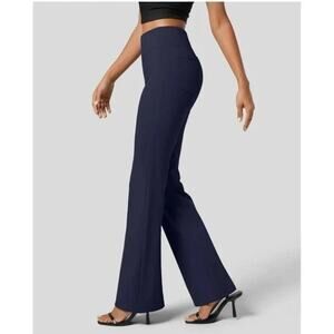 HALARA Navy Boot Cut High-Rise Pants